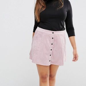 Alice & You Corduroy Button Down Mini Skirt
